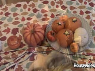 Large tit blond housewife gets railed over the dinner table and swallows a mouthful of cum