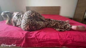 Cougar Pj Stinky Farts in Red Bed