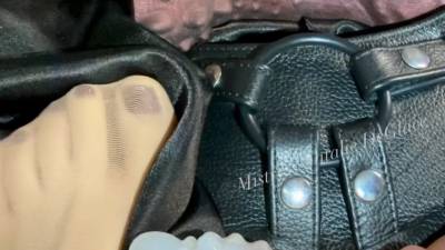 Sandalfoot Nylons and Sparkling Strap-On Cocks