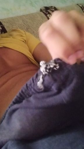 Asian Indian hairy cock gets thicker with a big flash
