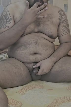 Amateur Chub Enjoys His Cock Properly for the First Time