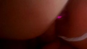wife riding trying a butt plug to feel like a double penetration