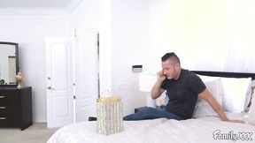 ”Ginger cutie April Snow rides stepbrother's hard dick”