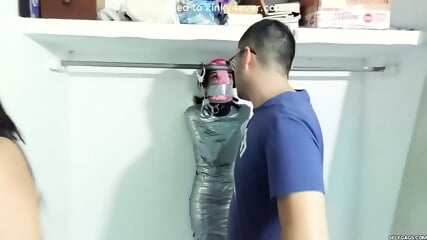 Panty Hooded Mummy Locked Up In The Attic  Kinky4Ever