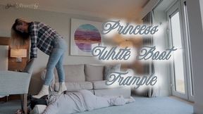 Princess' White Boot Trample slave