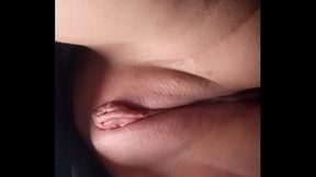 In a dress without panties, bottom view, I really want to fuck, but I need to go to college