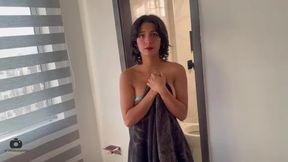 Step Sister Fucks Brother After Asking for Towel