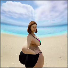 THE DUKEZ vr Big Ass PAWG MILF Mrs. Keagan takes BBC on the beach