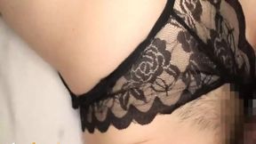 Explore Kayo Iwasawa's juicy curves in sexy dark lingerie with big breasts
