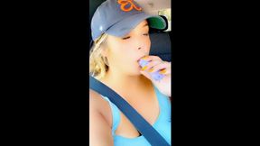 Car smoking and vaping singing