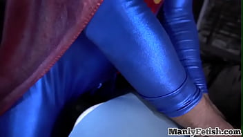 Superman barebacking batman after bj in interracial duo