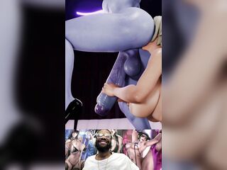 Futa Widowmaker Gets Her Thicc Ass Ate Out While Getting Jerked Off