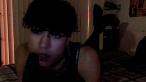Femboy Sucks on Big Dildo While Jerking Off ecstasy