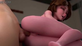 Aunt Cass enjoys a deep and intense anal session in this 3D animated parody