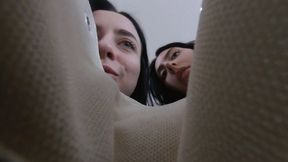 Sara and Palina: The little Admirer (unaware Giantess) 4K Version VR360