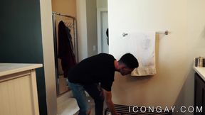 Hairy and muscular jocks enjoy some sensual ass breeding