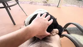 190cm Chinese stud gets a wet and wild balcony blowjob