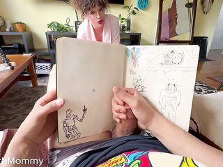 Stepmom Walks In On Step Son Jerking Off During Homework - Turns Study Break Into Constricted Anal Creampie Filling!