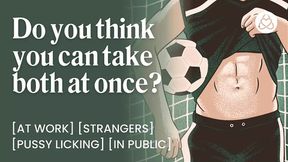 Hard Athlete Fuck in Locker Room, Journalist Interviews Arrogant Football Star Sexually