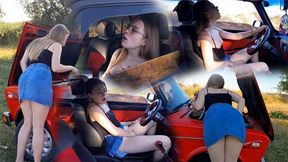 Breakdown Bliss: Car Trouble Turns Her On