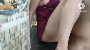 Desi indian brother-in-law fed his sister-in-law a banana, had sx with her, and licked her