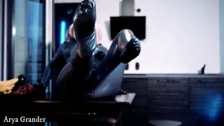 rubber latex catsuit tease bondage movie