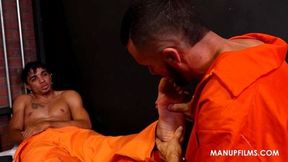 Licking my feet while I wank with Marco Lorenzo & Amone Bane at ManUpFilms