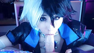 Pervy roommate wanted to see my luna snow cosplay so I dominated him TRAILER