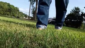 Walking on the Grass Barefoot