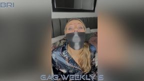 Bri - Gag Weekly 6 H265 Mobile HD ( Wrap Gagged , DID , BDSM , Bondage , Self Bondage , Self Gag )