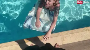 German cutie Emma Wolf gets fucked in the pool