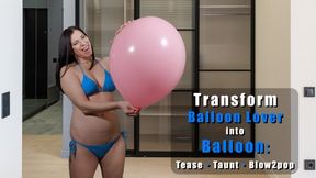 Transform Balloon Lover into Balloon: Tease Taunt Blow2pop - Kylie Jacobs - MP4 1080p HD