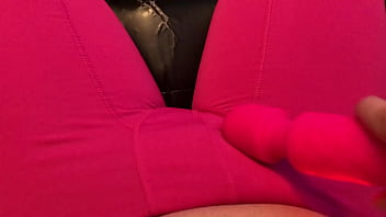 Vibing cock in my compression shorts