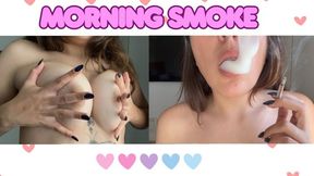 Smoking Girl - Rolled up cigarette