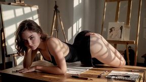 i fucked my friend s girlfriend with the big ass in her art studio while he went to get us some coffee[ai]