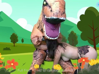 ”Cave Hottie Madi Laine Dino Blowjob”