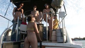 Four Girls Get Naked on a Moving Boat