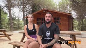 Public Threesome With a Married Couple - Husband Wants to Give His Wife Candy Fly a Sexy Surprise