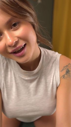 What Other Gift Could Expect From Slutty Stepsister? Two Tight Pussy. POV