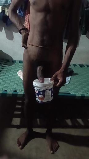 Big black colour cock hot loaded cock masterbation