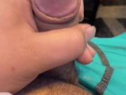 waking up and playing with my uncut cock
