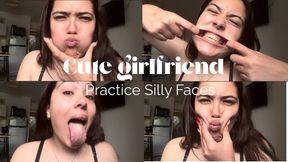 Cute Girlfriend Practice Silly Faces