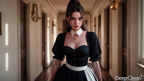 i slept with the new 18-year-old maid while my wife was at work... she gave such a professional blowjob![ai]