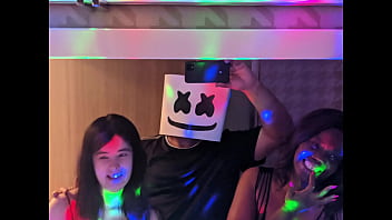 Big African lady boss takes control of skinny Asian girl