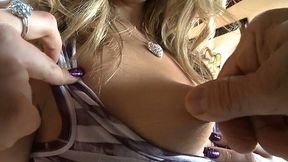 Shameless kinky chicks never mind showing off their natural titties