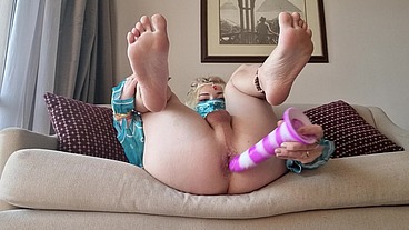Trans girl ZELDA anal play with toys in Egypt