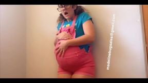Pretend Pregnant Madeline Rapid Expansion and Egg Lay