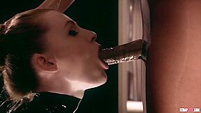 Sexto Petite Blondes In Latex, Heels And Nylon Enjoy A Strapless Exchange