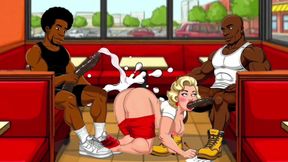 Cum Menu: Married Waitress Was Fed Delicious Cum in a Restaurant