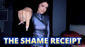 THE SHAME RECEIPT